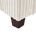 Canapé 3 places moderne en velours côtelé 81, Canapé rectangulaire en polyester rembourré pour salon - 81L X 33P X 26H