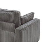 Canapé 3 places moderne en velours côtelé 81, Canapé rectangulaire en polyester rembourré pour salon - 81L X 33P X 26H