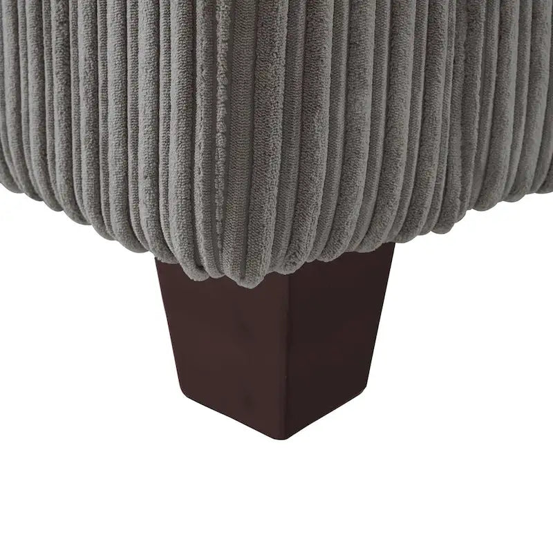 Canapé 3 places moderne en velours côtelé 81, Canapé rectangulaire en polyester rembourré pour salon - 81L X 33P X 26H