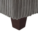 Canapé 3 places moderne en velours côtelé 81, Canapé rectangulaire en polyester rembourré pour salon - 81L X 33P X 26H