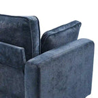 Canapé 3 places moderne en velours côtelé 81, Canapé rectangulaire en polyester rembourré pour salon - 81L X 33P X 26H