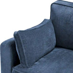 Canapé 3 places moderne en velours côtelé 81, Canapé rectangulaire en polyester rembourré pour salon - 81L X 33P X 26H