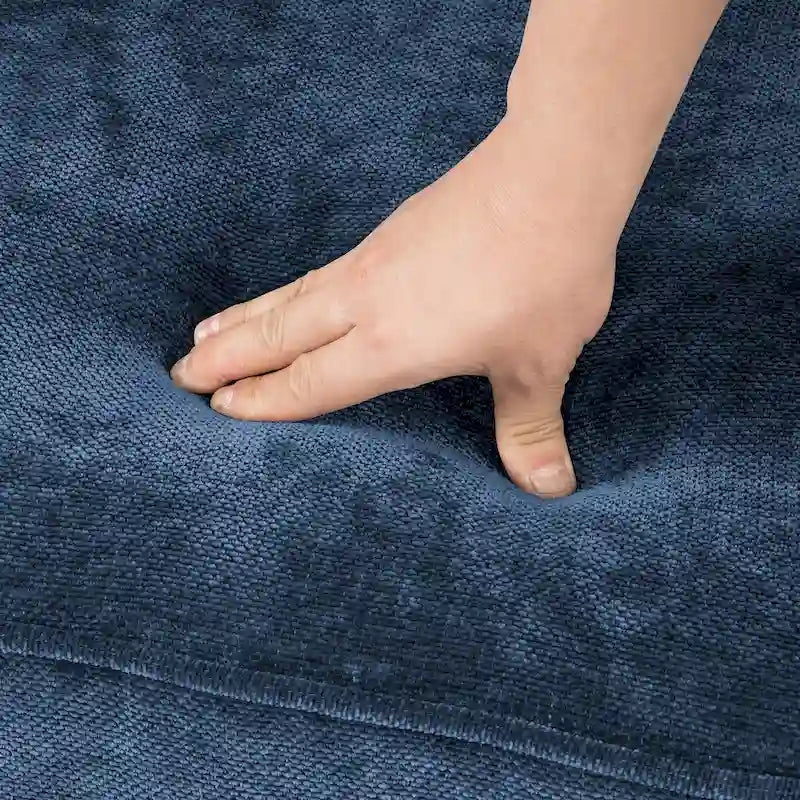 Canapé 3 places moderne en velours côtelé 81, Canapé rectangulaire en polyester rembourré pour salon - 81L X 33P X 26H