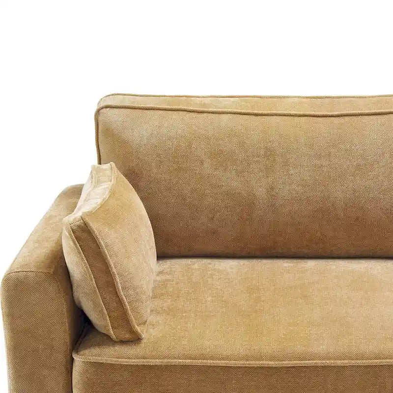 Canapé 3 places moderne en velours côtelé 81, Canapé rectangulaire en polyester rembourré pour salon - 81L X 33P X 26H