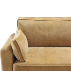 Canapé 3 places moderne en velours côtelé 81, Canapé rectangulaire en polyester rembourré pour salon - 81L X 33P X 26H