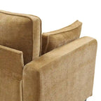 Canapé 3 places moderne en velours côtelé 81, Canapé rectangulaire en polyester rembourré pour salon - 81L X 33P X 26H