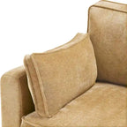 Canapé 3 places moderne en velours côtelé 81, Canapé rectangulaire en polyester rembourré pour salon - 81L X 33P X 26H