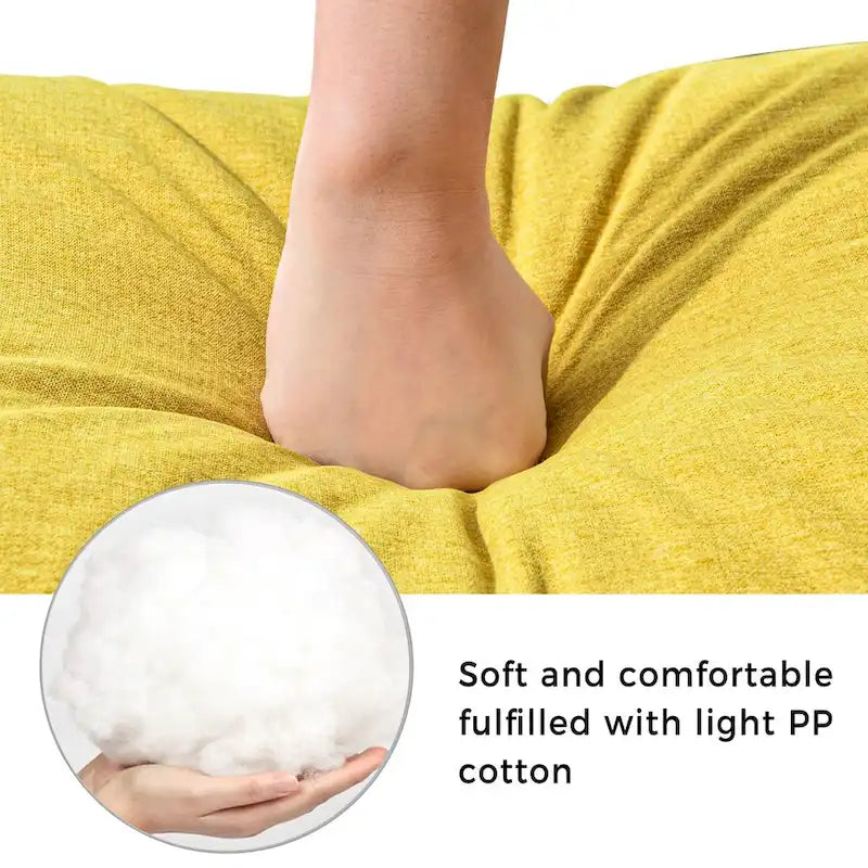 Canapé d'angle en tissu de lin 165 cm avec méridienne, convertible