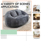 Canapé deux places pouf à dossier haut en chenille, confortable et durable