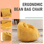 Canapé deux places pouf à dossier haut en chenille, confortable et durable