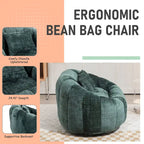 Canapé deux places pouf à dossier haut en chenille, confortable et durable