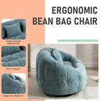 Canapé deux places pouf à dossier haut en chenille, confortable et durable