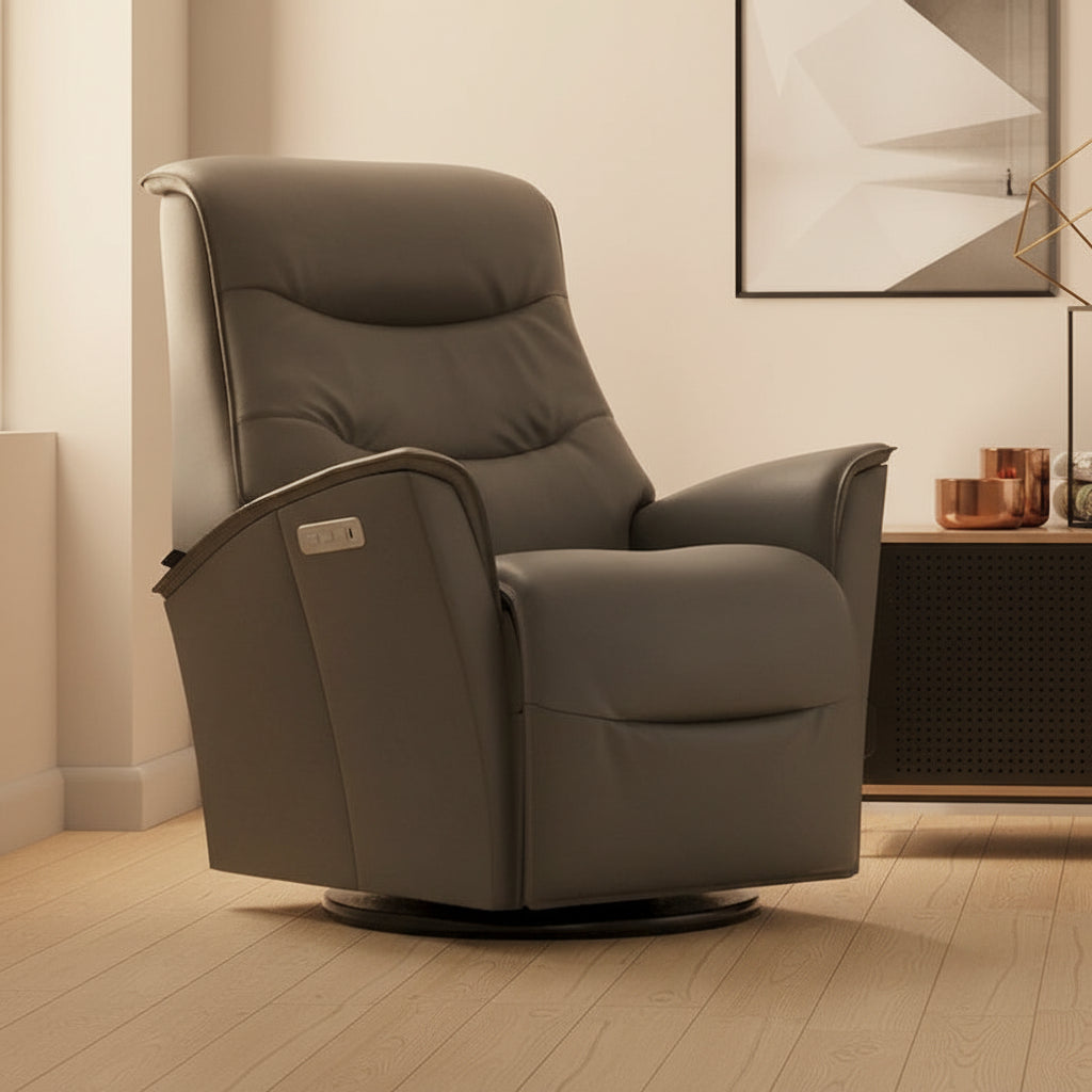 Fjords Dallas Leather Swing Recliner