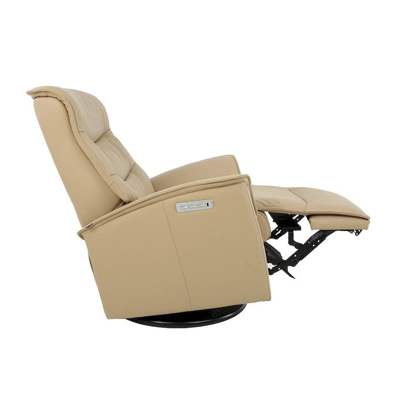 Fauteuil relax en cuir pivotant