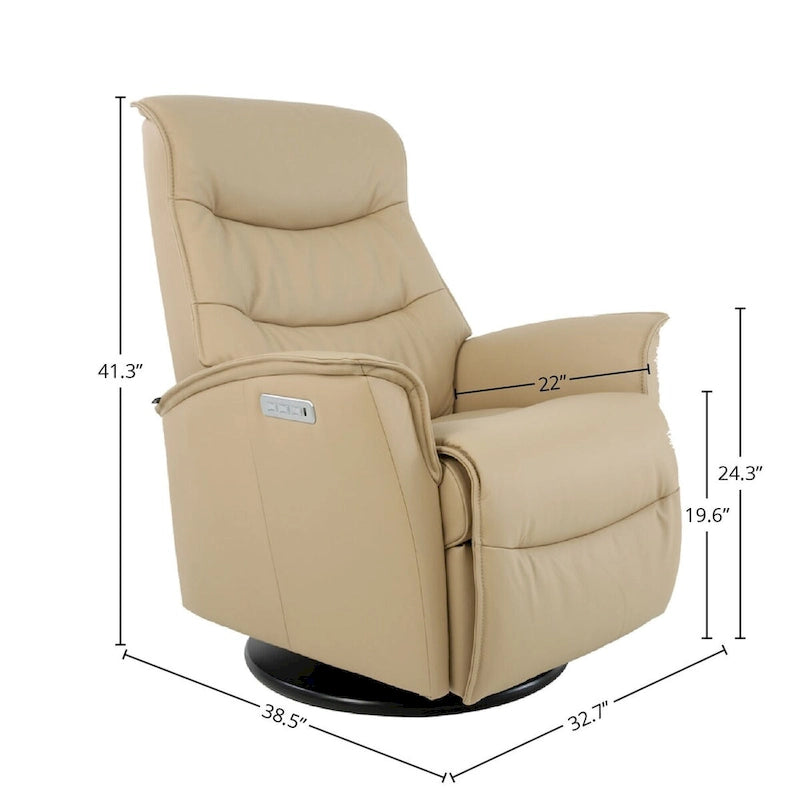 Fauteuil relax en cuir pivotant
