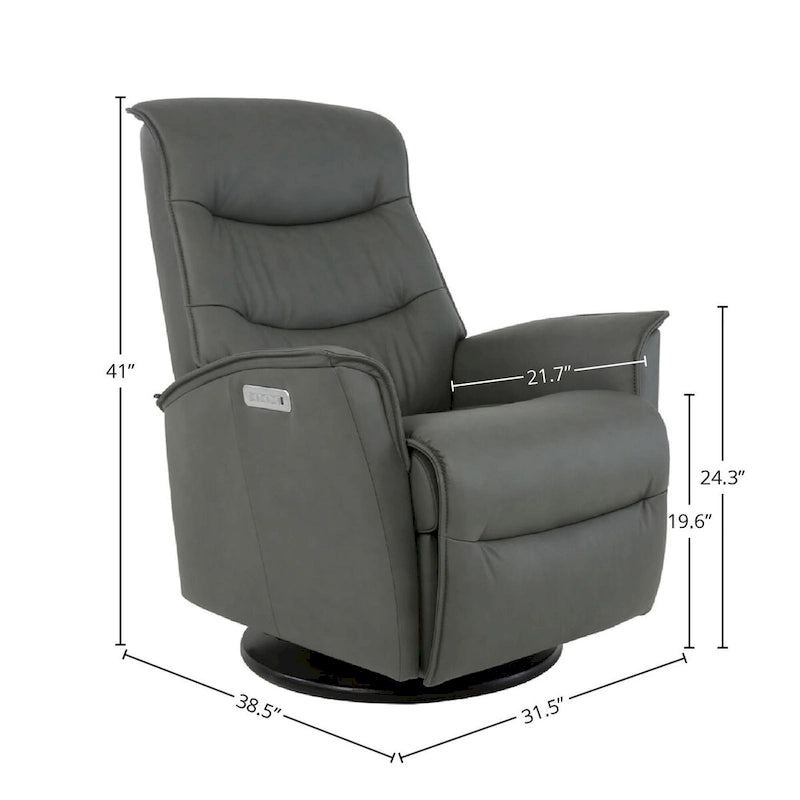 Fauteuil relax en cuir pivotant