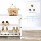 Banc à chaussures en bambou - 70P x 25,4l x 44,7H