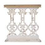 Console en bois blanchi à l'ancienne style classique