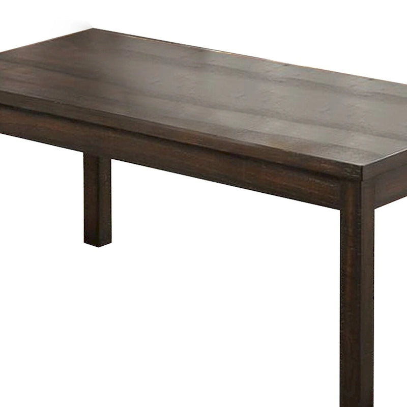 Table basse avec dessus en bois, finition marron foncé