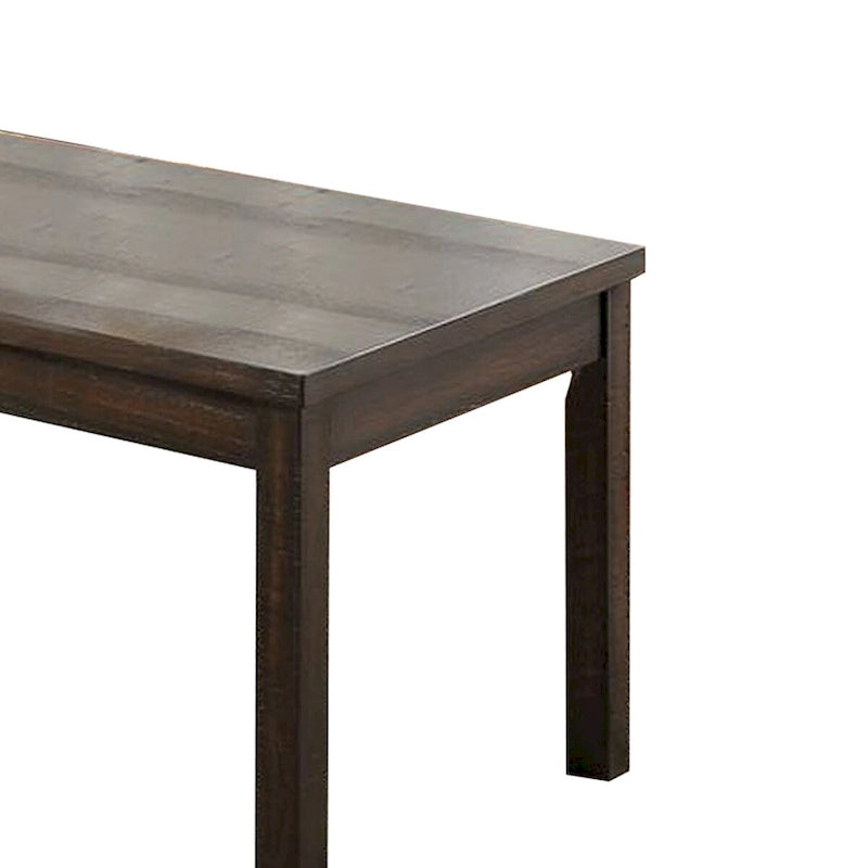 Table basse avec dessus en bois, finition marron foncé