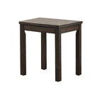 Table basse avec dessus en bois, finition marron foncé