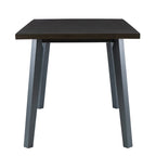Table de salle à manger hauteur comptoir en bois Kiri bleu/gris
