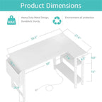 Bureau d'ordinateur en L