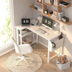 Bureau d'ordinateur en L