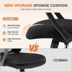 Chaise de bureau ergonomique, Chaise de bureau à dossier haut avec appuie-tête, Chaise d'ordinateur pivotante en maille pour bureau à domicile
