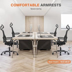 Chaise de bureau ergonomique, Chaise de bureau à dossier haut avec appuie-tête, Chaise d'ordinateur pivotante en maille pour bureau à domicile