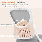 Chaise de bureau ergonomique, Chaise de bureau à dossier haut avec appuie-tête, Chaise d'ordinateur pivotante en maille pour bureau à domicile