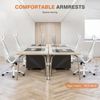Chaise de bureau ergonomique, Chaise de bureau à dossier haut avec appuie-tête, Chaise d'ordinateur pivotante en maille pour bureau à domicile