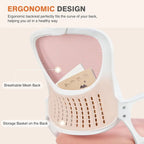 Chaise de bureau ergonomique, Chaise de bureau à dossier haut avec appuie-tête, Chaise d'ordinateur pivotante en maille pour bureau à domicile