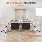 Chaise de bureau ergonomique, Chaise de bureau à dossier haut avec appuie-tête, Chaise d'ordinateur pivotante en maille pour bureau à domicile
