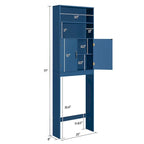 Meuble de Rangement WC Yaheetech 2 Etagères, Meuble Dessus de Toilettes avec Deux Portes