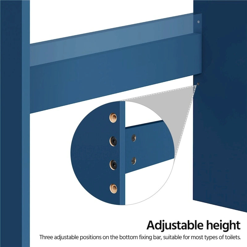 Meuble de Rangement WC Yaheetech 2 Etagères, Meuble Dessus de Toilettes avec Deux Portes