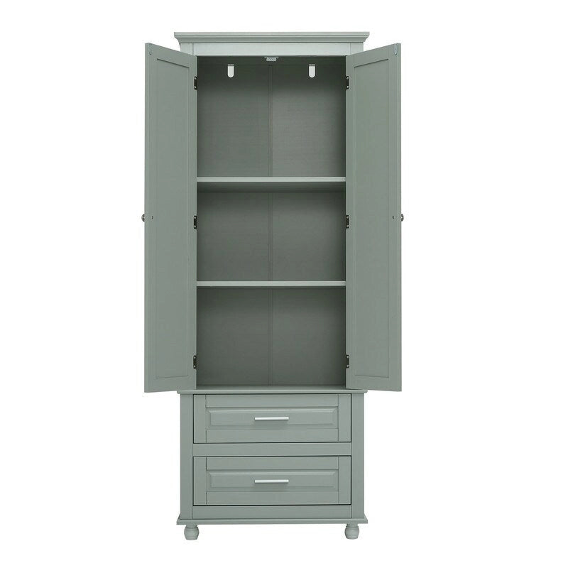 Meuble de rangement haut de cuisine blanc avec deux tiroirs pour salle de bain, bureau