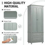 Meuble de rangement haut de cuisine blanc avec deux tiroirs pour salle de bain, bureau