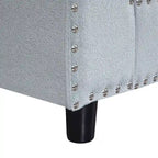 Canapé d'angle modulable en lin avec coussins
